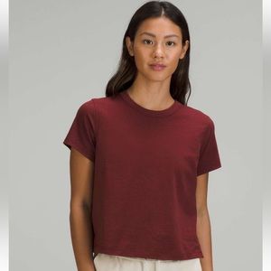 Classic-Fit Cotton-Blend Tee Red Merlot